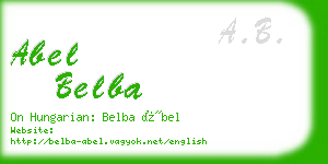 abel belba business card